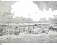 Chernetsov Grigory Grigoryevich Part of the Panorama of Palace Square from the Scaffolding of the Alexander Column 02 - Hermitage
